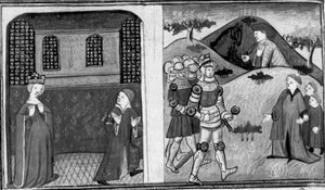 Decameron, De vrouw van de koning van Frankrijk beschuldigt de graaf van Antwerpen; de graaf verzoent zich met de koning. Tweede dag, kort verhaal 8 door Giovanni Boccaccio