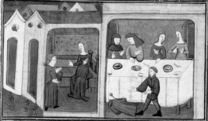 Decameron, Tedaldo spreekt met Ermeline; Tedaldo onthult zijn identiteit. Derde dag, nieuws 7 door Giovanni Boccaccio
