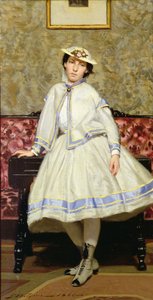Alaide gekleed in wit door Giovanni Boldini