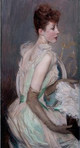 Portret van gravin De Leusse, geboren Berthier