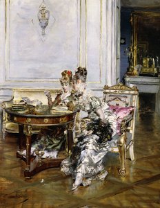 Elegante Dames in een Interieur, c.1875