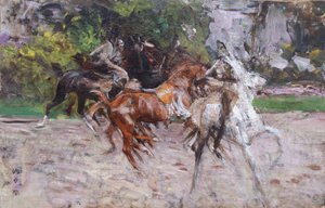 Paarden in het Bois de Boulogne, c.1885