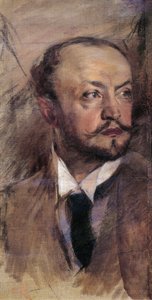 Italië, Florence, Zelfportret in Montorsoli door Giovanni Boldini