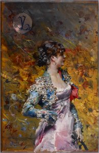 Dame met een gitaar door Giovanni Boldini
