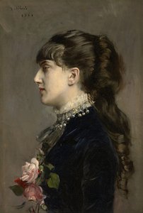Madame Céline Leclanché door Giovanni Boldini