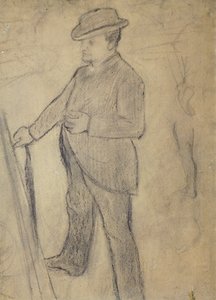Portret van Boldini, door Edgar Degas (1834-1917), tekening