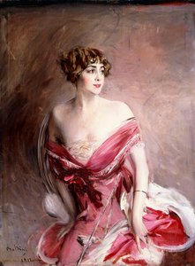 Portret van juffrouw de Gillespie, La Dame de Biarritz door Giovanni Boldini