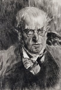 Portret van de schilder Adolph Menzel (detail) door Giovanni Boldini