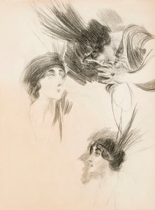 Drie Studies voor Het Portret van Dora di Rudinì Labouchère door Giovanni Boldini