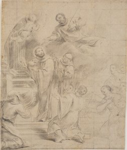 Sint Bernardus redt de schedel van Sint Caesarius door Giovanni Bonati