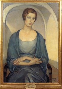 Peinzende vrouw door Giovanni Costetti
