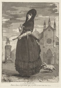 Le Zendale (Vrouw in een Kap, of de Vrouw die Terugkomt van de Kerk)