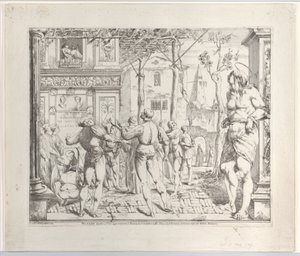 Het Martelaarschap van Sint Christoffel, Secondo Quadro, 1776 door Giovanni David