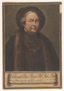 Portret van kunstenaar Rembrandt Harmensz. van Rijn door Giovanni Domenico Campiglia