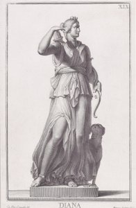 Standbeeld van Diana door Giovanni Domenico Campiglia