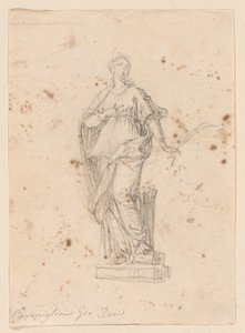 Standbeeld van een vrouwelijke heilige door Giovanni Domenico Campiglia