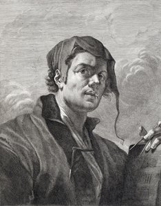 Gerrit van Honthorst (1590-1656), gegraveerd door Cosimo Mogalli (1667-1730) door Giovanni Domenico Ferretti
