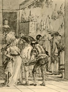 Een winkel met gerookte waren, 1791 door Giovanni Domenico Tiepolo