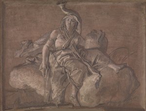 Afrika door Giovanni Domenico Tiepolo