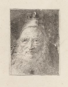 Bejaarde man met baard en hoed, uit de Raccolta di Teste (Verzameling van hoofden) door Giovanni Domenico Tiepolo