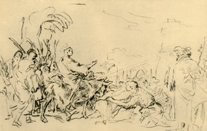 De intocht van Christus in Jeruzalem, c1759, 1928 door Giovanni Domenico Tiepolo