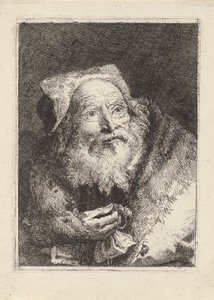 Oude Man met een Armband, uit de Raccolta di Teste door Giovanni Domenico Tiepolo