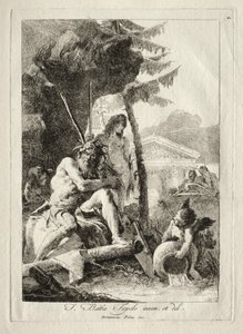 Figures Fluviales door Giovanni Domenico Tiepolo