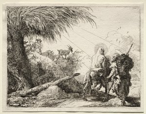 Vlucht naar Egypte: De Heilige Familie en de palmboom