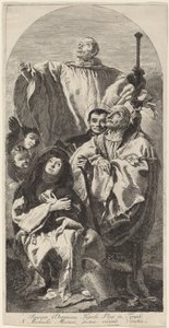 Vier heiligen van de Benedictijner orde door Giovanni Domenico Tiepolo