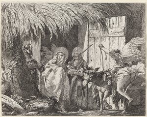Jozef en Maria Bereiden Zich Voor om te Vertrekken door Giovanni Domenico Tiepolo