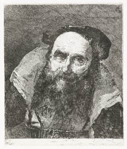 Lachende oude man door Giovanni Domenico Tiepolo