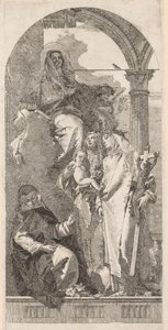 Madonna met heiligen Agnes, Catherine en Rosa door Giovanni Domenico Tiepolo