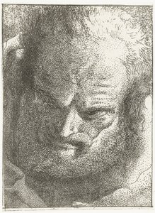 Man kijkt naar beneden door Giovanni Domenico Tiepolo