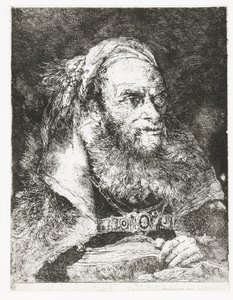 Man met opengeslagen boek door Giovanni Domenico Tiepolo