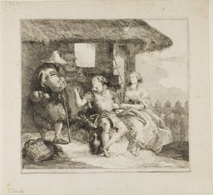 Huwelijk van Angelica en Medoro door Giovanni Domenico Tiepolo