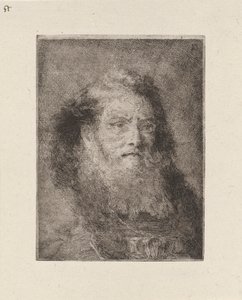 Oude man met kaal hoofd, uit de Raccolta di Teste (Collectie van Hoofden) door Giovanni Domenico Tiepolo