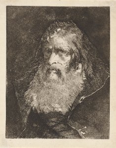 Oude man met kaal hoofd, uit de Raccolta di Teste (Collectie van Hoofden)