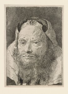 Oude man met een baard, uit de Raccolta di Teste (Collectie van Hoofden) door Giovanni Domenico Tiepolo