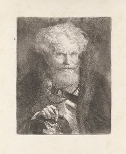 Oude man met een helm, uit de Raccolta di Teste (Collectie van hoofden) door Giovanni Domenico Tiepolo