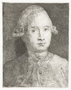 Portret van Giovanni Domenico Tiepolo door Giovanni Domenico Tiepolo