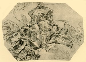 Biddende Heilige omringd door Engelen, 1762, 1928 door Giovanni Domenico Tiepolo