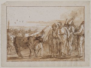 De Veehandelaar, 1790s door Giovanni Domenico Tiepolo