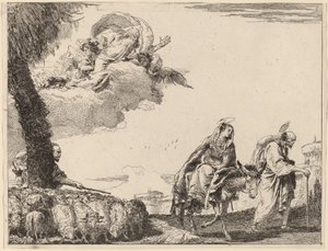 De Vlucht met de Heilige Familie aan de Rechterkant