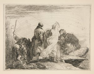De Heilige Familie Verlaat de Oever van de Rivier, uit de serie Idee pittoresche sopra la fuga in Egitto