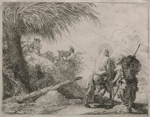 De Heilige Familie op een rotsachtig pad, uit de serie Idee pittoresche sulla fuga in Egitto