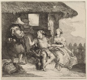 Het Huwelijk van Angelica en Medoro door Giovanni Domenico Tiepolo