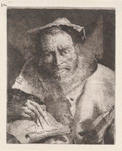 De Wiskundige, uit de Raccolta di Teste (Collectie van Hoofden) door Giovanni Domenico Tiepolo