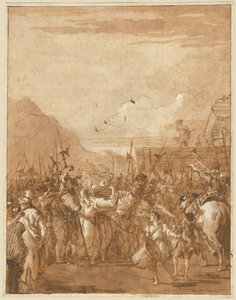 Het afscheid van de heiligen Petrus en Paulus door Giovanni Domenico Tiepolo
