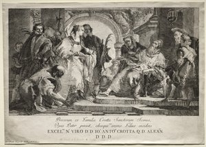 De Heiligen van de Crotta Familie door Giovanni Domenico Tiepolo