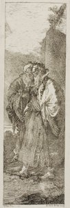 Twee oude mannen door Giovanni Domenico Tiepolo